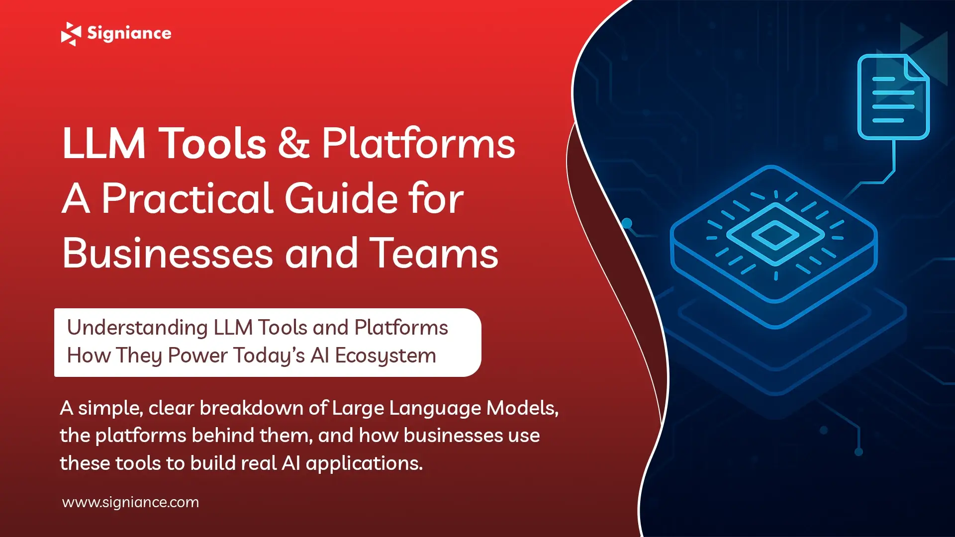 LLM Tools and Platforms - Signiance