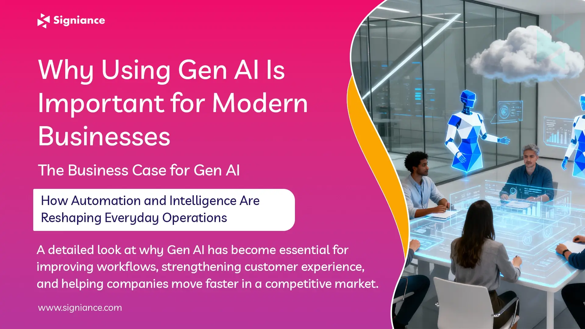 Why Using Gen AI Is Important for Modern Businesses - Signiance