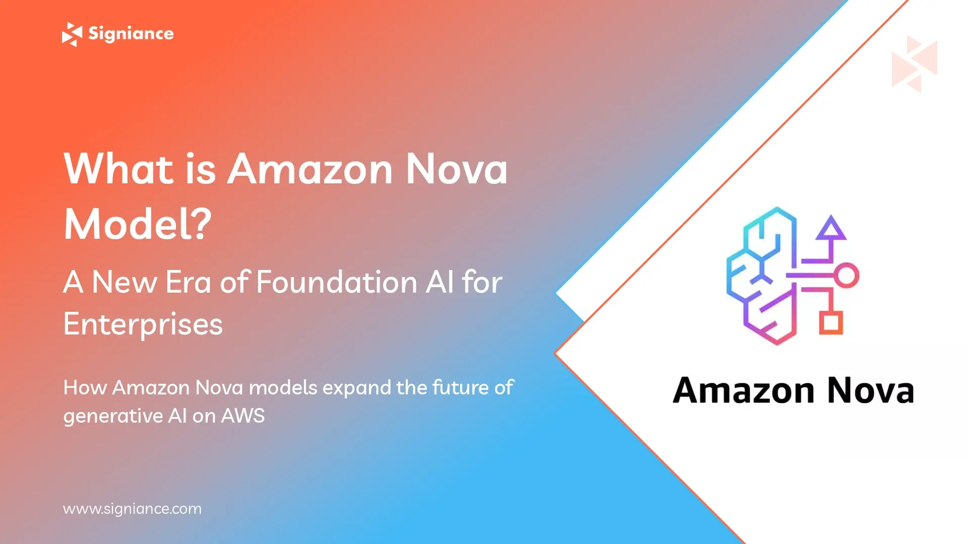 What is Amazon Nova Models - Signiance