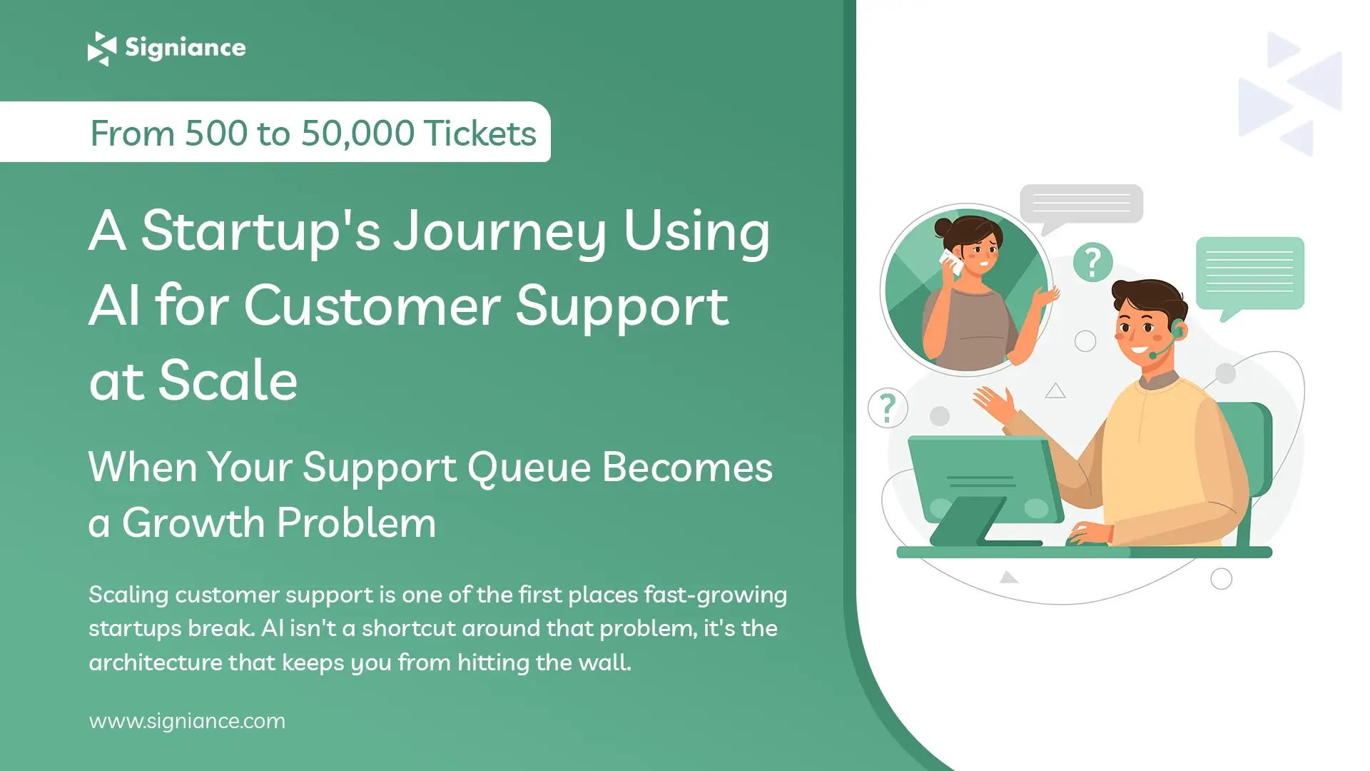 From 500 to 50000 Tickets A Startup's Journey Using AI for Customer Support at Scale- Signiance